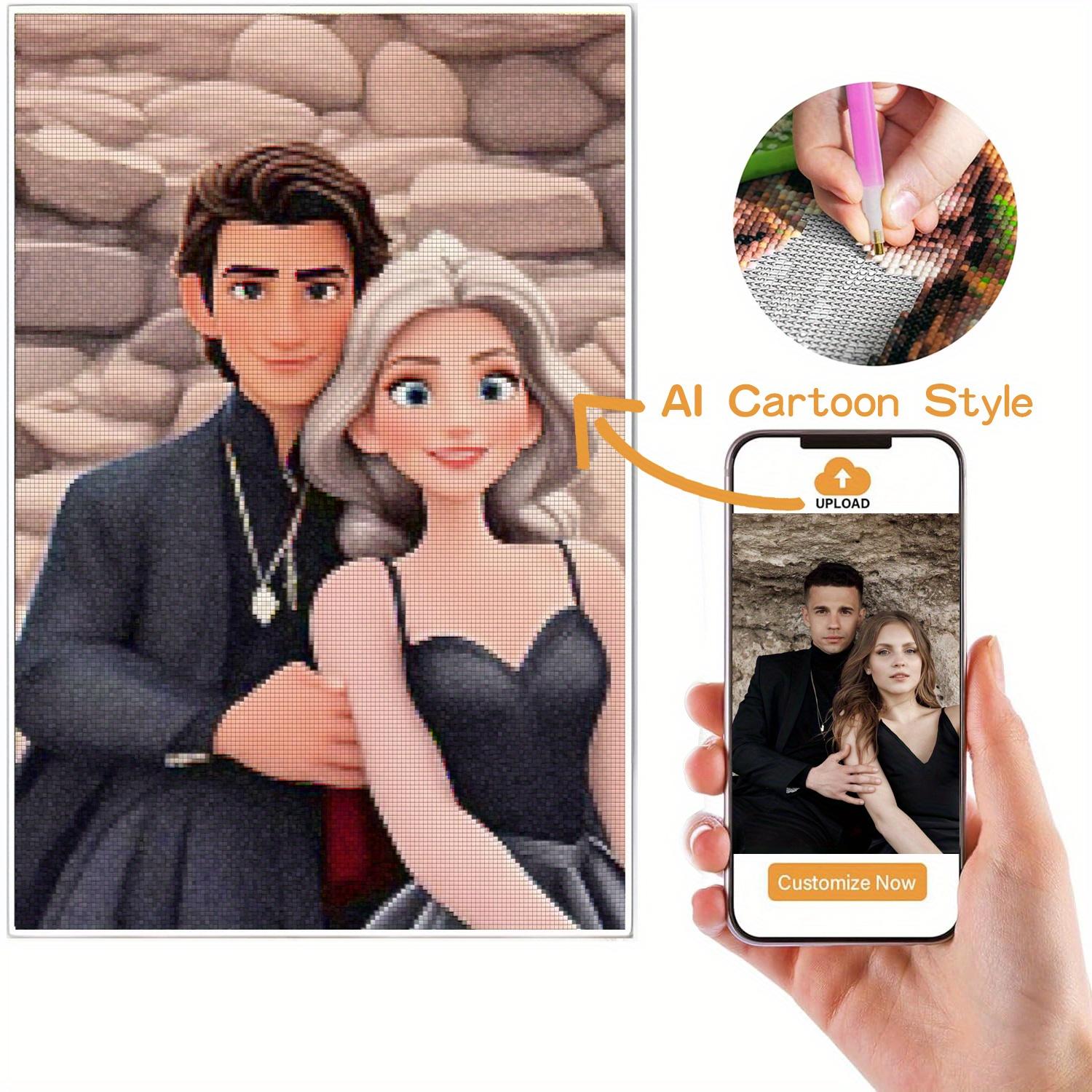 

5D Алмазная живопись DIY Персонализированное фото для наборов алмазной живописи на заказ Алмазные поделки Подарки Свадьба Дом Настенный декор 25x35