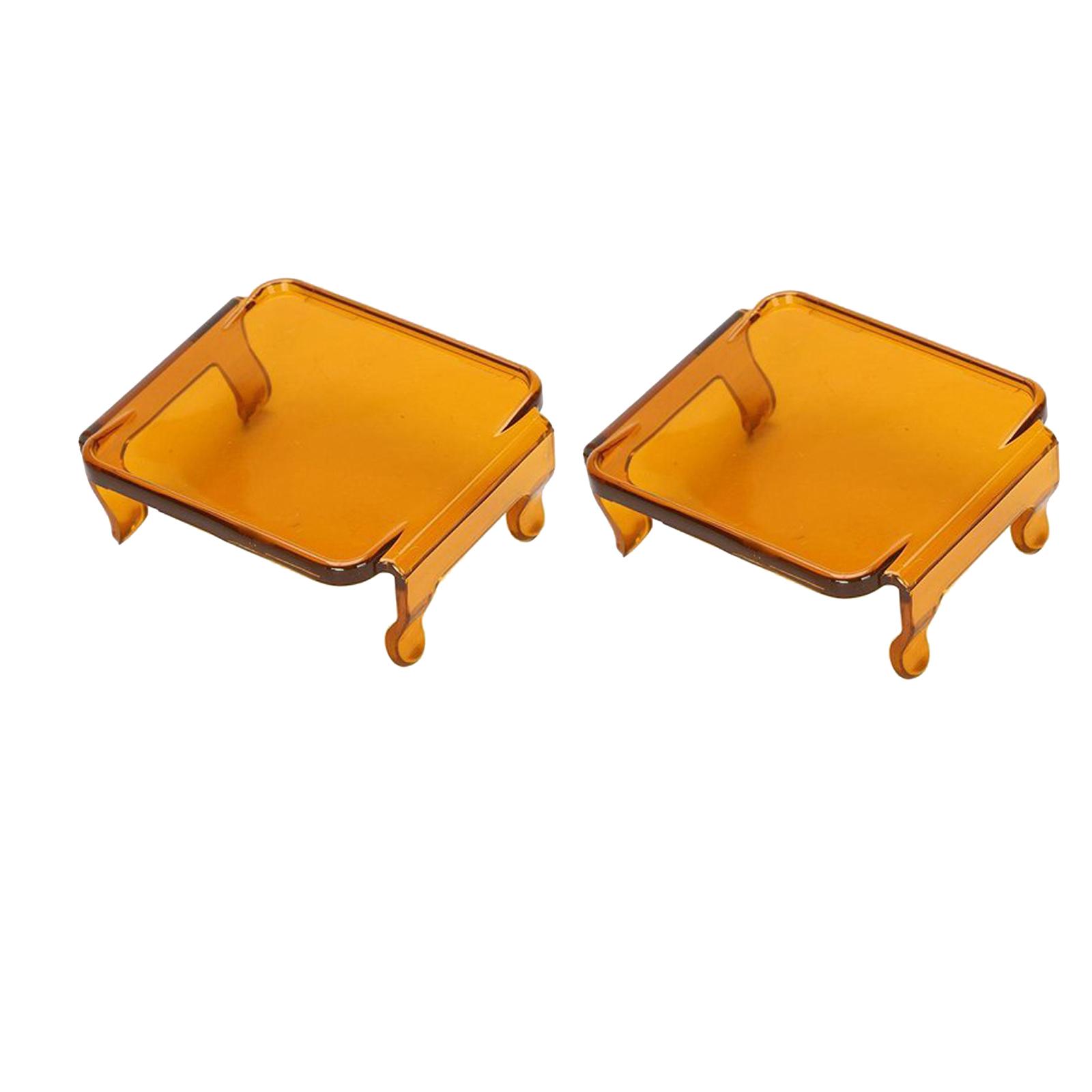 

2pcs 3 inch LED Work Light Amber Cover Dustproof Protective Cover for 3inch LED Square Cube Pods Off-road Driving Fog Lamp Cover 2pcs Amber Covers