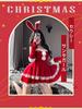 Santa Cosplay Rabbit Sexy Cute Bunny Girl Santa Costume Santa Claus Fancy Dress Christmas Costume Miniskirt Santa Women Free Size 5 Piece Set 4 Colors