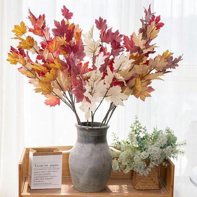 Artificial Maple Leaf Vibrant Color Simulation Plant Exquisite Realistic Maple Leaf for Home Party Decoration