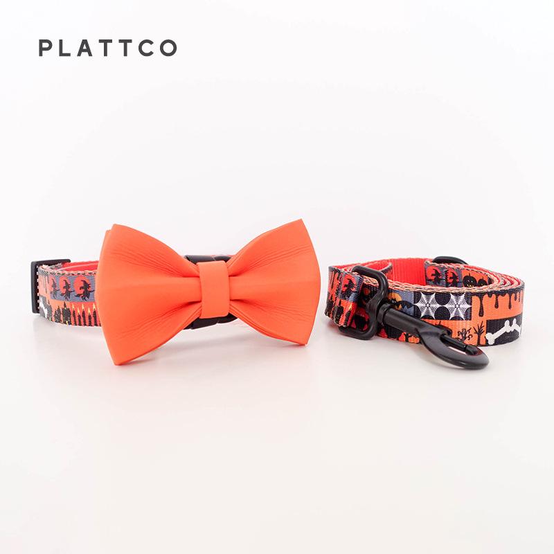 PLATTCO Festival Pattern Nylon Dog Leash & Collar Set PDC339 Medium