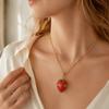 Openable Enamel Necklace Lemon Glazed Fruit Choker Simple Locket Pendant Necklace  Girl
