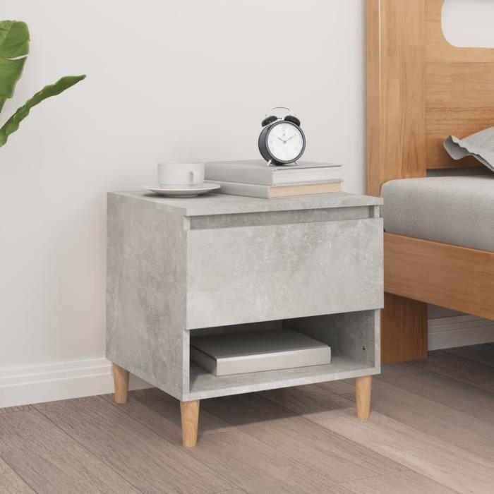 VidaXL Bedside Table Concrete Grey 50x46x50 Cm Engineered Wood 819540