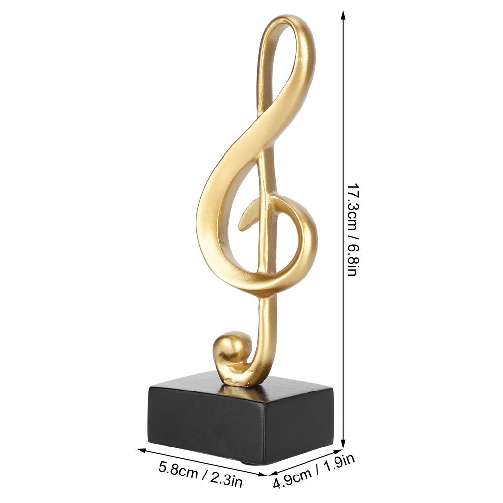 Estatua de Nota Musical Resina Sintética Símbolos Musicales Adornos Decoración para Hogar Sala de Estar Dormitorio Escritorio de Estudio Decoración