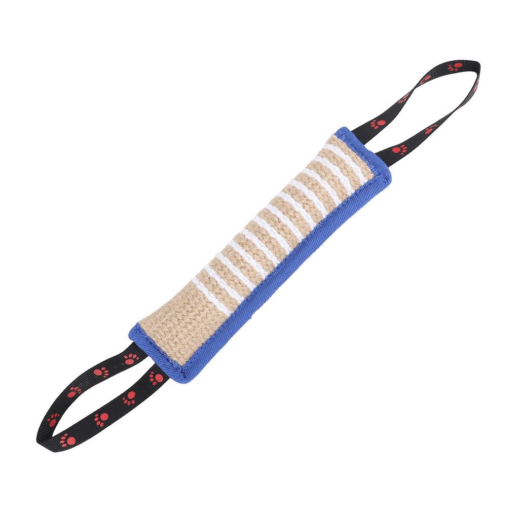 Dog Bite Pillow Tear Resistant Interactive Portable Puppy Training Jute Tug Toy with Strong Handles