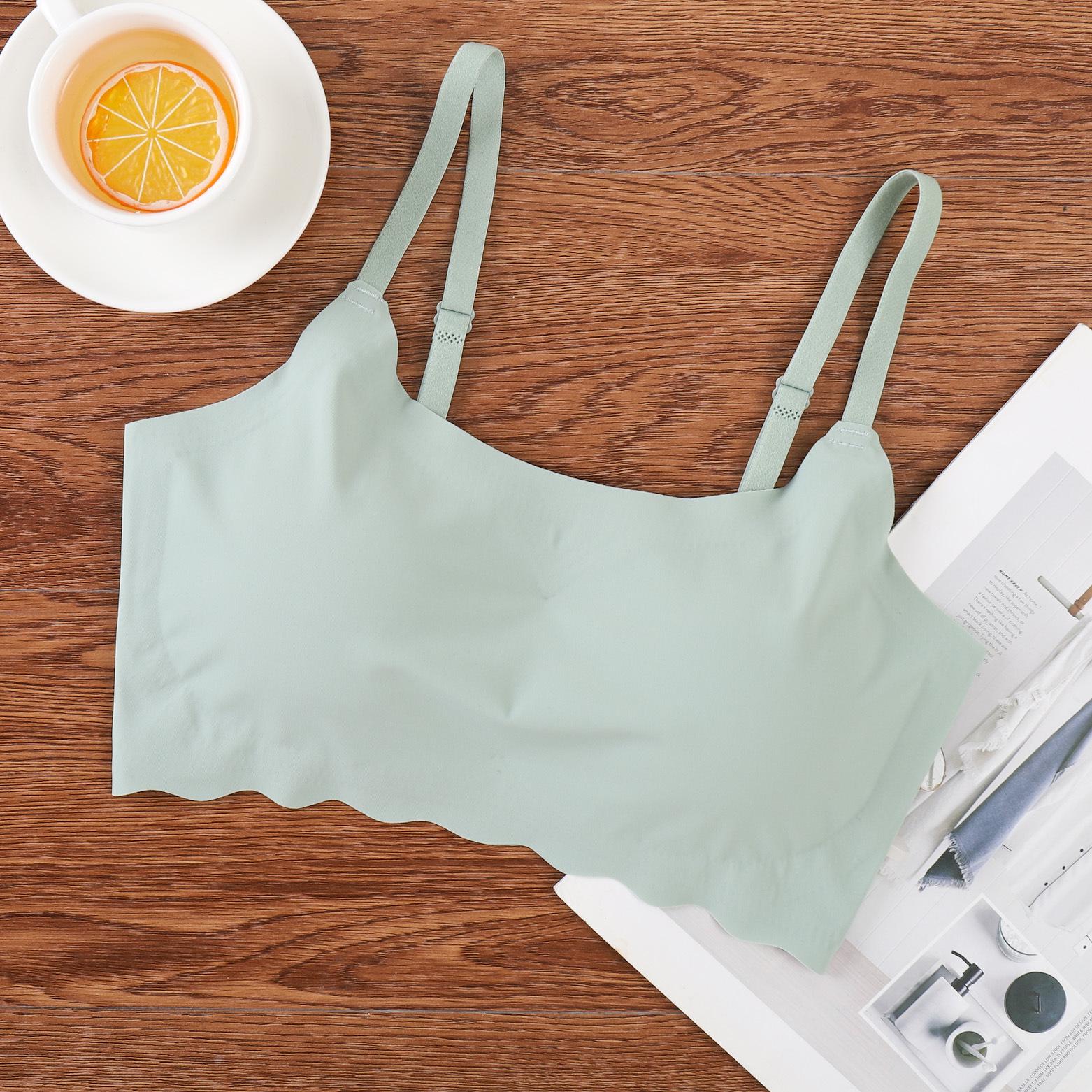 

Бесшовный спортивный бюстгальтер из ледяного шелка второго поколения без косточек, больших размеров, с красивым дизайном спинки XL