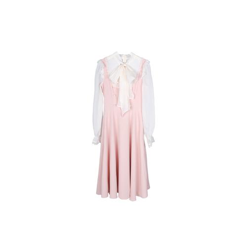 Herfst Kant Vintage Fee Jurk Vrouwen Patchwork Elegante Party Midi Jurk Vrouwelijke 2023