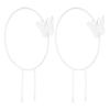 2Pcs Butterfly Garden Climbing Trellis Beautiful Iron Plant Trellis for Decorative Potted Climbing Vines Flowers Round