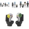 4.5 Inch Pvc Toilet Tv Human Model Figurine Clock Office Desk Decor Set Of 12