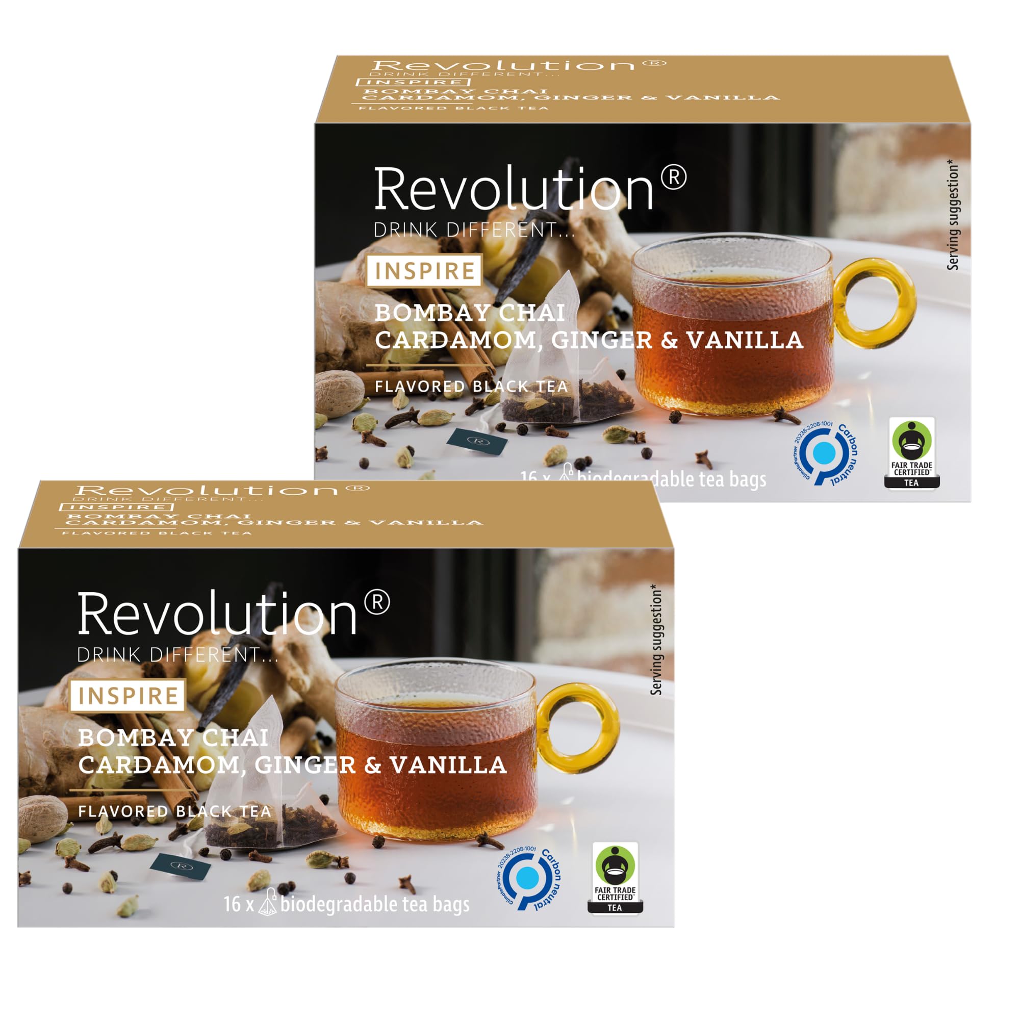 

Nakato Revolution Revolution Tea Ginger x 16 Set of 2 Tea Spice Tea [Black Chai, Cardamom, & Vanilla] (2g bags) Bags,