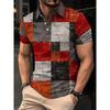 Mens Oversized Retro American Style Polo Shirt With 3D Digital Print Pique Cotton Breathable Comfortable Casual Wear
