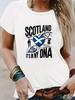 Schottland DNA Herzflagge Kilt Hochland Distel T-Shirt