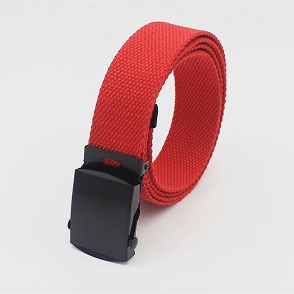

Ladies Belt Canvas Jeans Decorative Automatic Buckle Cloth Belt Belt Women 120Cm long