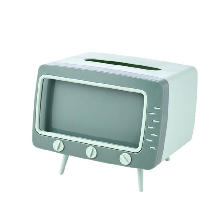

Tv Shape Tissue Holder Room Decor Wide Opening Paper Organizer Convenient Usage 1 зелений