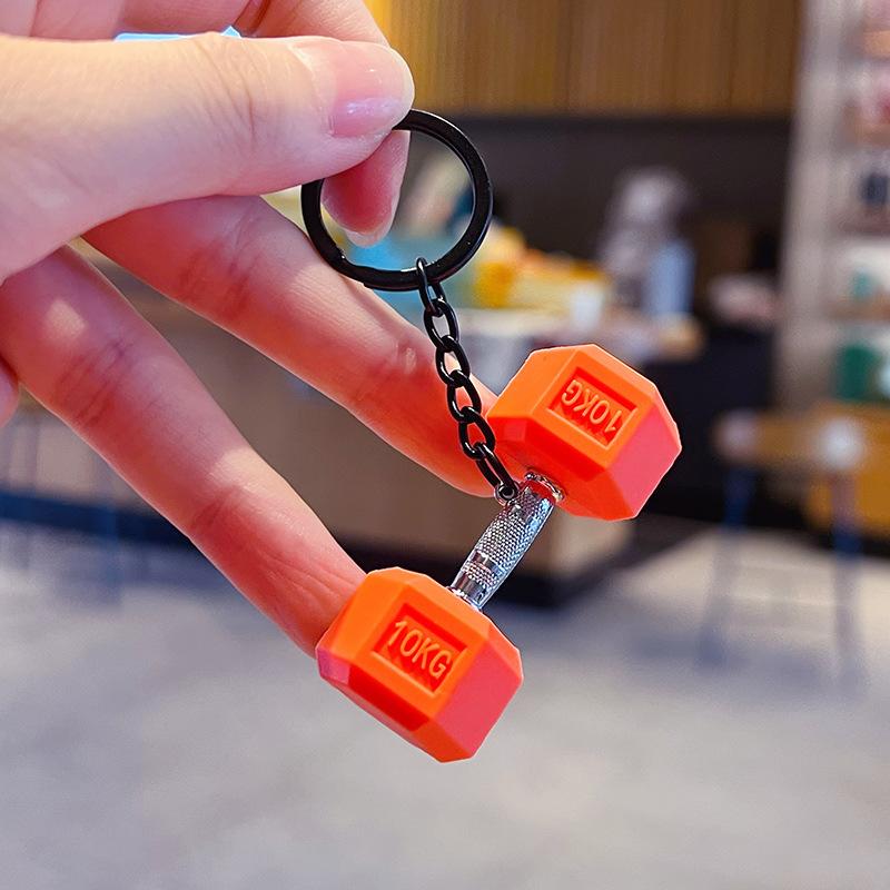 

2025 Брелок для штанги Силиконовый брелок-гантель Подарки для любителей спортзала Подарок для фитнес-тренера Подвеска для ключей от рюкзака/машины