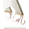 Heesch 2 Pack Earring Holder Wall Mounted Hanging Jewelry Organizer Display Decorative Metal Diamond Shape with Hooks for Necklaces Bracelets (Gold)
