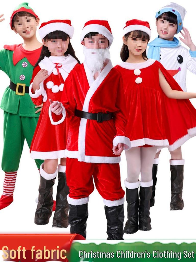 Kinder Weihnachtsmann Kostüm für Weihnachten - Jungen & Mädchen Verkleidungsoutfit