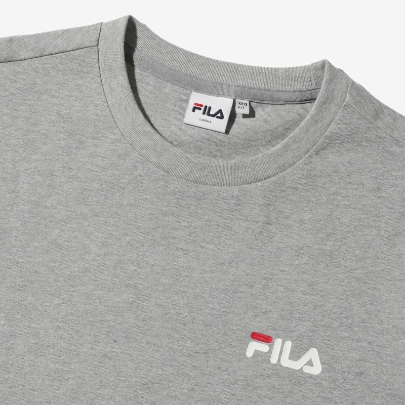 Fila T Shirt Korean Style Unisex Gray FS2RSD2117X-LML