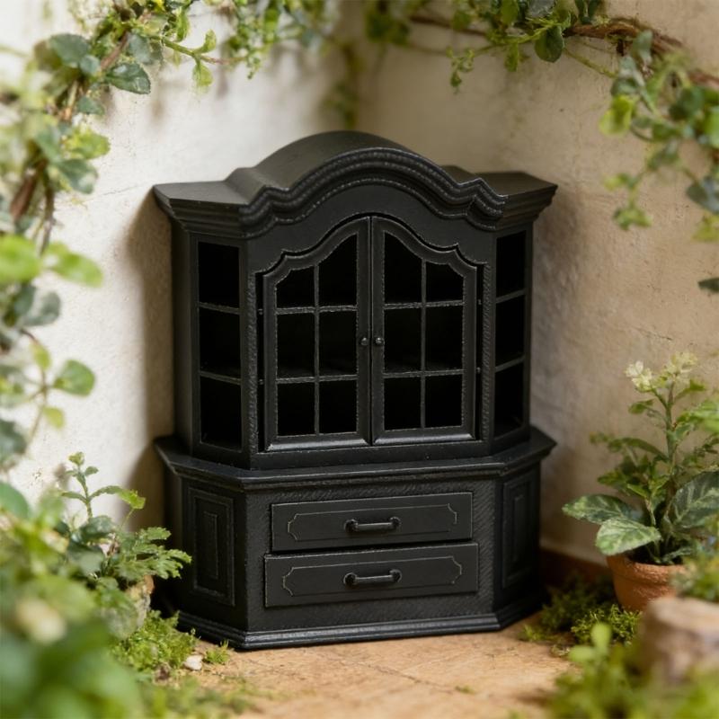 Solid Plastic Mini Cabinet Bookshelf Model Dollhouses Accessories For Bedroom Kitchen Living Room Tiny House Decoration