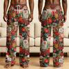 Men's Funny Sleep Pants with Brief Print for Halloween Novelty Pants