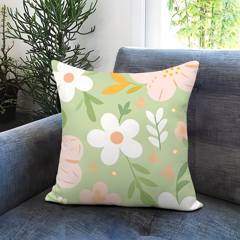 Mint Green Fresh Background Cushion Cover Comfortable Reversible Pillow Cover Ideal for Car Sofa Bedroom Beyond