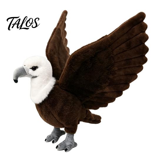 Detaillierter Weißkopfseeadler Sammlerstück Realistisches Plüschtier, Stofftier mit faltbaren Flügeln als Displaystück, Lebensechter Vogel Plüschtier für Heimdekoration