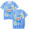 Labubu 3D-Druck Kinder T-Shirts Cartoon Junge Mädchen T-Shirt Paar Kurzarm Kinder Eltern-Kind Gleicher Stil