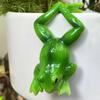 Frosch Gartendekoration Niedlicher Tier-Pflanzenhänger Lustige Froschstatue Set mit 2 Stück Pflanzgefäß Terrarium Dekoration für Balkon Rasen Regal Schreibtisch