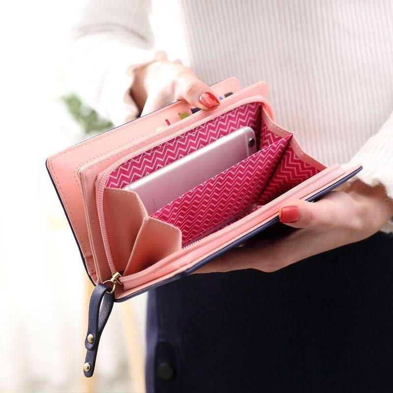 Damen Portemonnaie Abriebfestes Leder Portemonnaie Niedliche Katzen Kartenhalter Handy Tasche Lange Clutch Münzbörse Für Kinder Mädchen