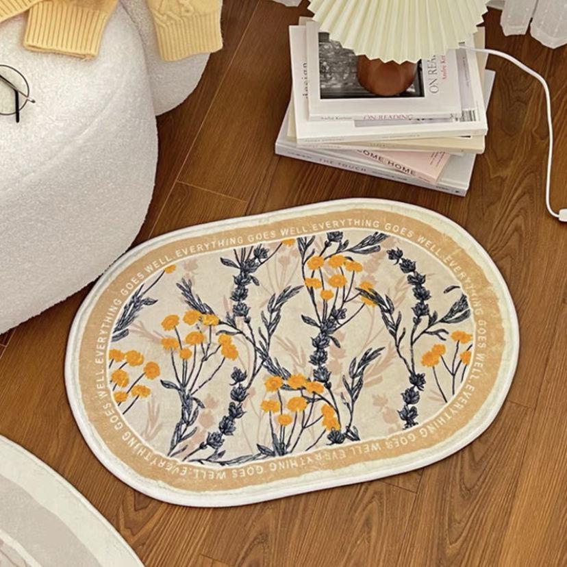 Decorative Fluffy Rug For Living Room Ins Bedroom Area Rug Bedsides Carpets Absorbent Bathroom Door Mat Entrance Doormat 