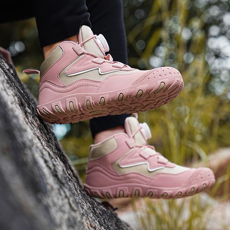 Kids Anti Slip Hiking Shoes Winter Plush Kids Trekking Sneakers Four Seasons Climbing Shoes Child Sport Footwear For Boys&Girls