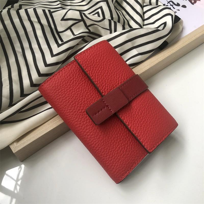 Women's Leather Wallet All Cowhide Short Three-fold New Large Capacity Zipper Zero Wallet Fashion Dyeing Small Handbag