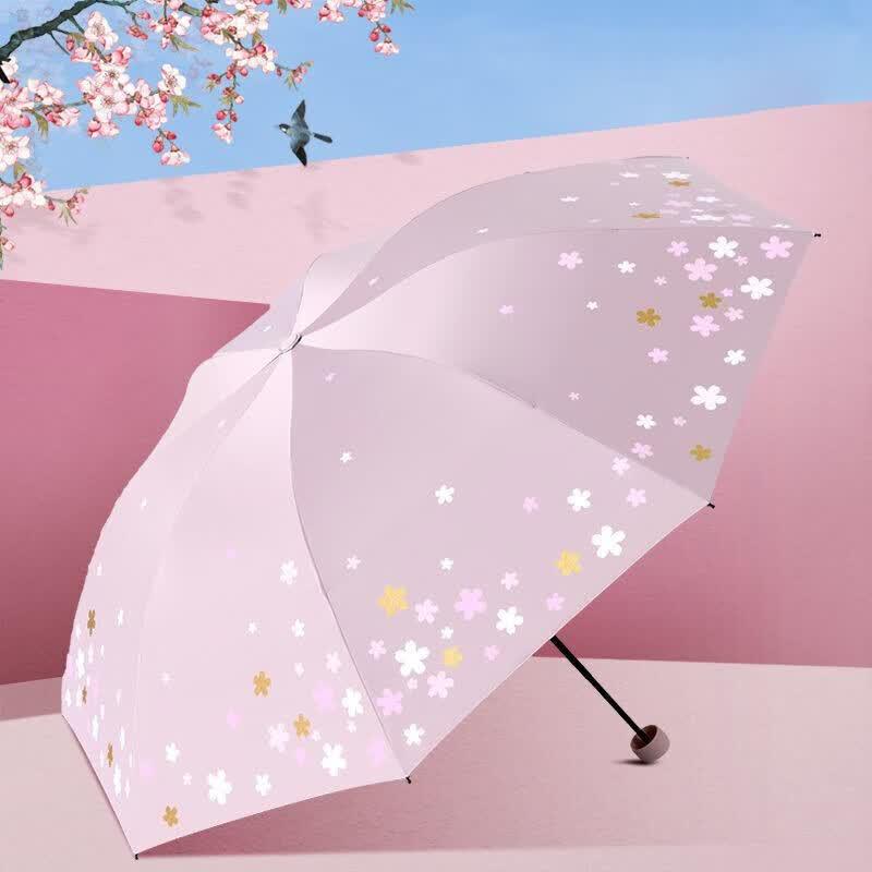 Romantic Cherry Blossom Folding Umbrella