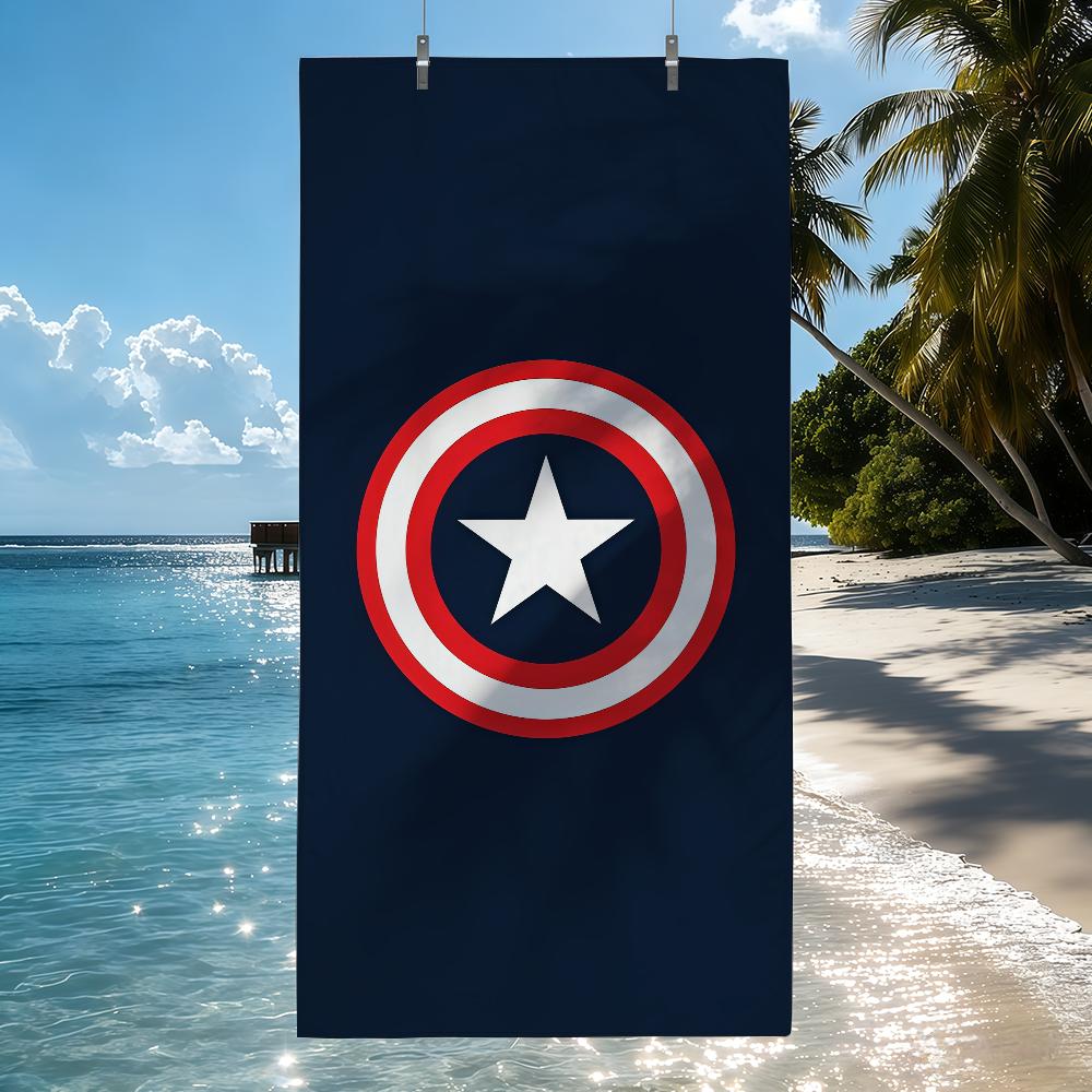 MV Superheroes C-Captain A-America Towel Quick Drying Beach Towels Are Suitable For Swimming Pools Camping Yoga And The Gym