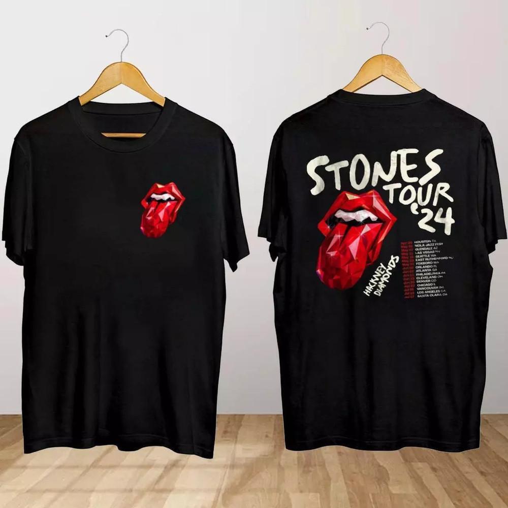 Hot Shirt The Rolling Stones Hackney Diamonds Tour 2024 T Shirt Gift Fans