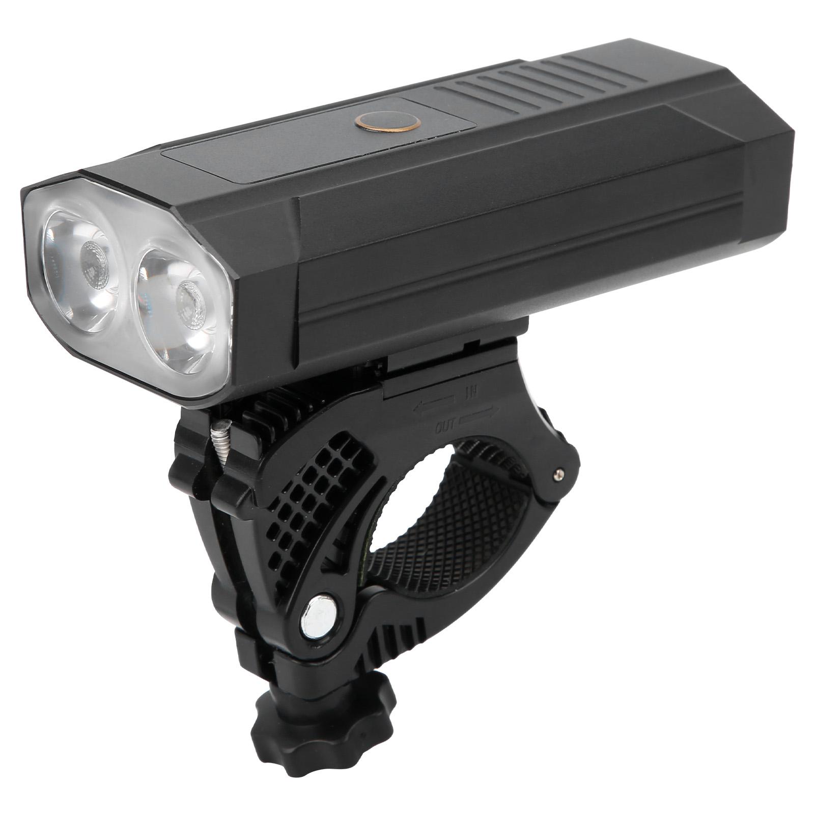 Bicycle USB Rechargeable Front Light Adjustable Waterproof Cycling Headlight with Bracket