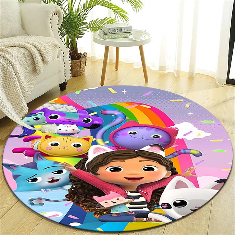 1pc Gaby's Bubble House3 Design Printed Area Round Carpet for Bedroom Living Room Home Decor Rugs Mat Non Slip Mat Rug for Bedside