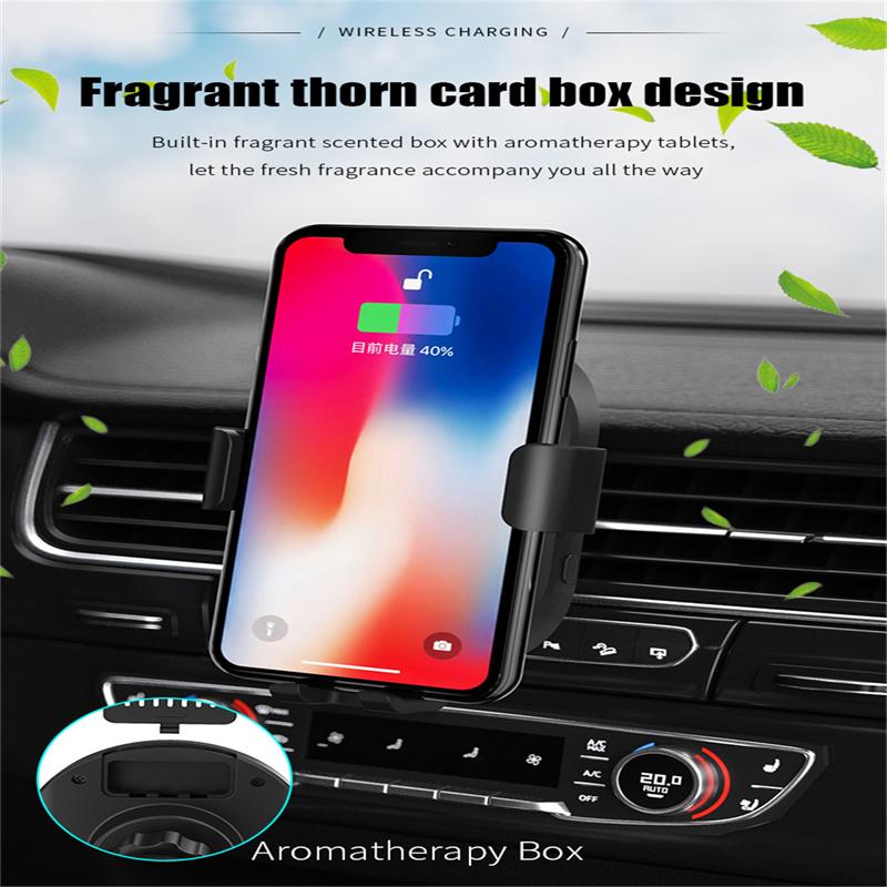 20W Wireless Car Charger Air Vent Mount Auto-Clamping Phone Holder Fast Charging