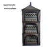Four-Layer Outdoor Folding Drying Rack for Cutlery, Fruits, and Vegetables with Mosquito-Proof Netting