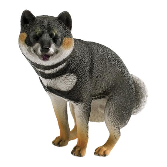 Simulated Dog Model PVC Sleeping Pooping Pug Shiba Figurine Statue Sculpture Home Office Desktop Decoration Ornament Kids Educational Animal Toy