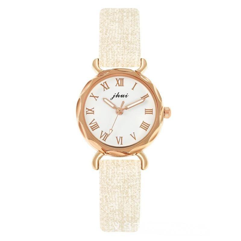 1Pcs Adjustable Quartz Watch Fashion Faux Leather Strap Watch Multi-Color Casual Wristwatch For Student Supplies