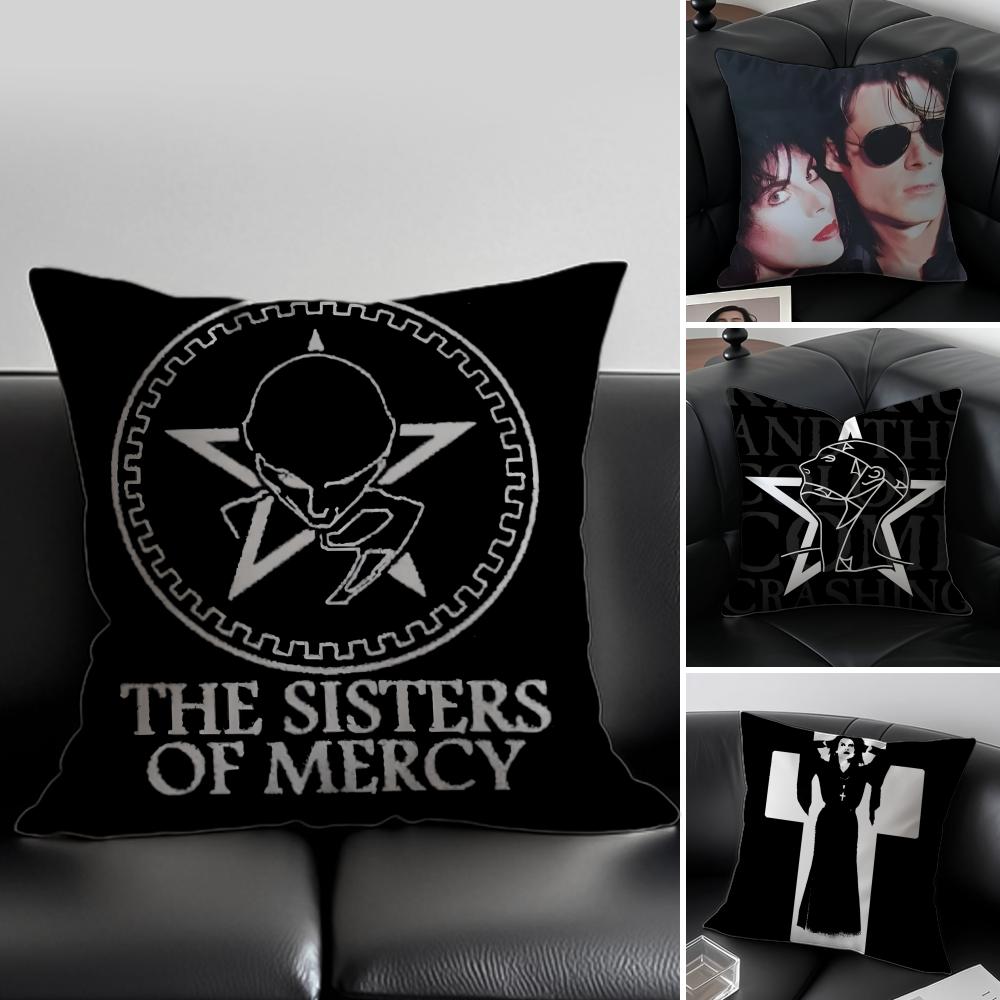Band Gothic The S-Sisters Of M-Mercy Cushion Cover Pillow Case Soft Skin Friendly Fabric Comfort & Concealed Zipper