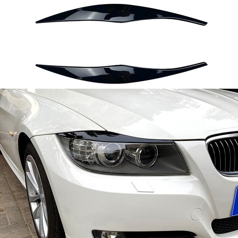ABS Gloss Black Headlight Eyebrows Eyelid for BMW 3 Series E90 E91 2005 2006 2007 2008 2009 2010 2011 Sedan / Touring Stickers