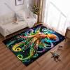 Vibrant Colorful Glowing Octopus Carpet Yoga Living Room Room Decor Children's Crawling Mat Doormat Area Rug Games Mat