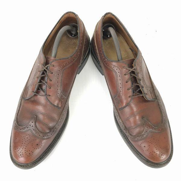 USA 80s-90s Vintage Goodyear Long Wingtip Leather Brown 12/29.0-30.0(USED)