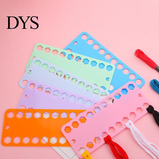 Craft Thread Management Tool 10Pcs Plastic Winding Board, 10 Colors Embroidery Floss Organizer, Cross Beginners Accessories Stitch Holder Bobbin