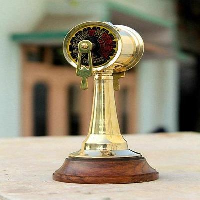 Messing en houten 15,24 cm scheepsmachinekamer telegraafmodel pronkstuk collectible home decor