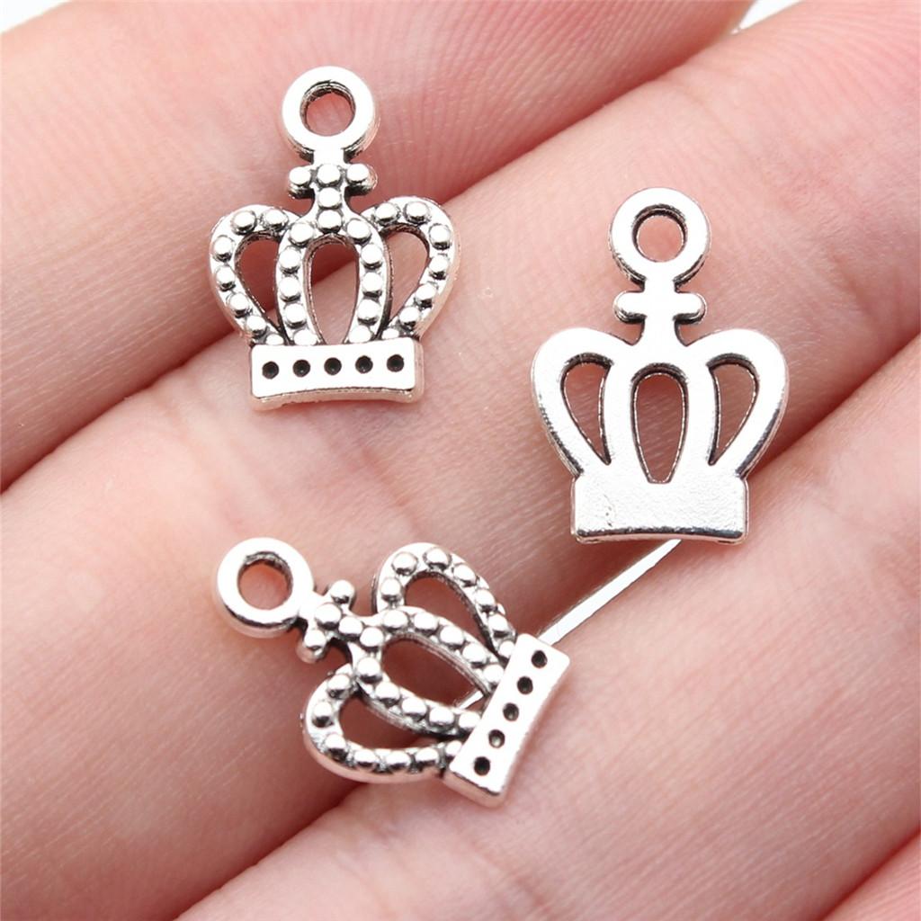 Charms Crown Pendants Minimalist Jewelry Components QC035