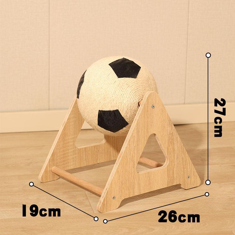 Cat Scratch Toy, Cat Scratcher Spinner Ball for Kittens, Chinchillas, Bunnies, Wood Color