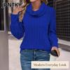 JPNTKY Women's Fashion Casual Solid Color Print O-Neck Long Sleeve Blouses & Shirts